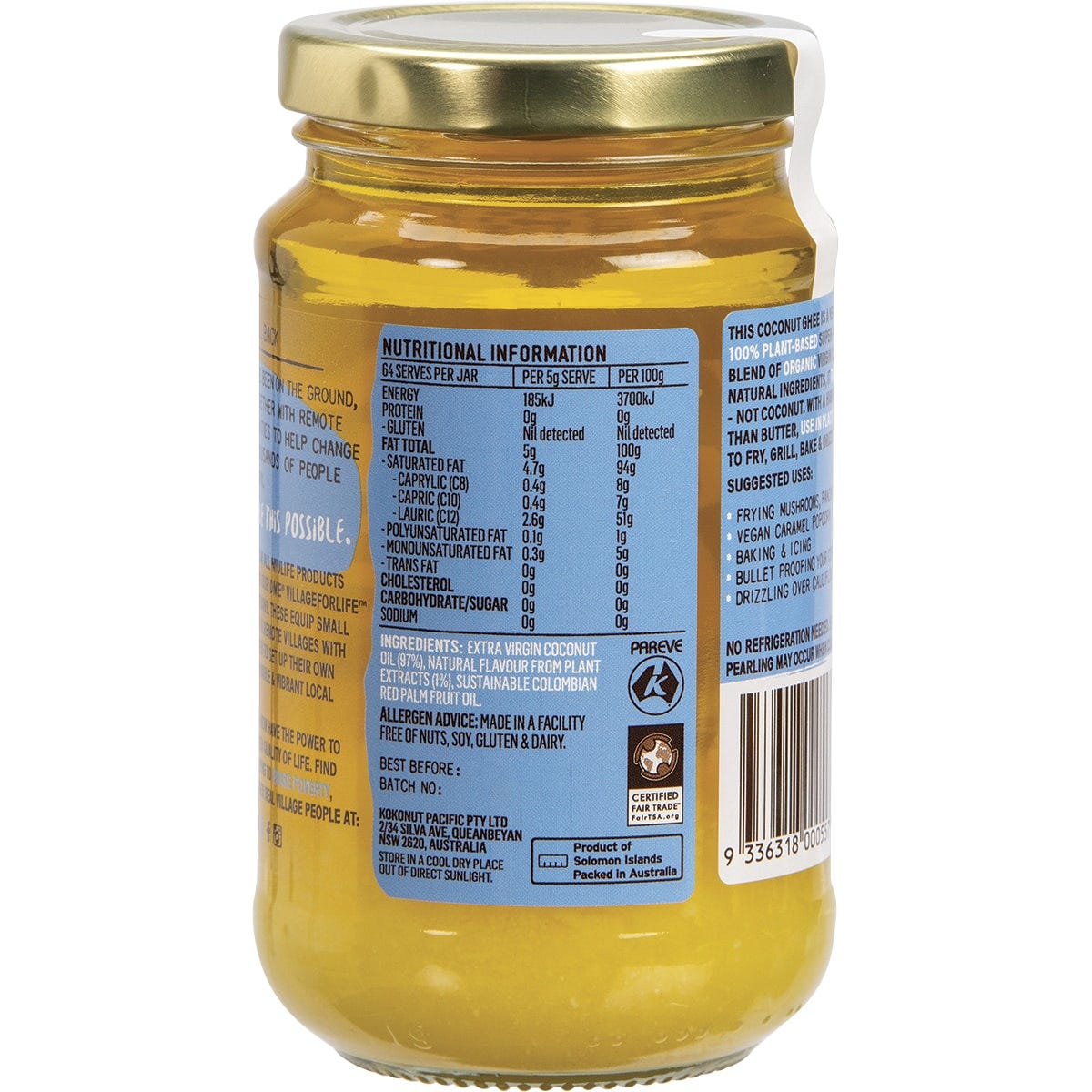 Niulife Coconut Ghee Vegan Butter Alternative 6x350ml