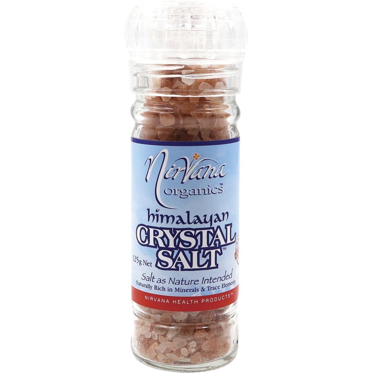 Nirvana Organics Himalayan Salt Granules Glass Grinder 125g