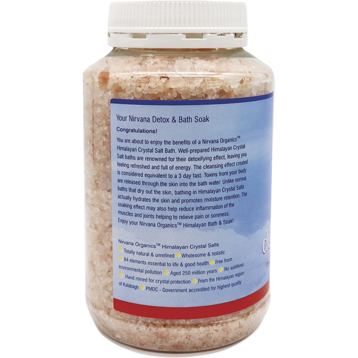 Nirvana Organics Himalayan Crystal Salt Detox Bath Soak 1kg