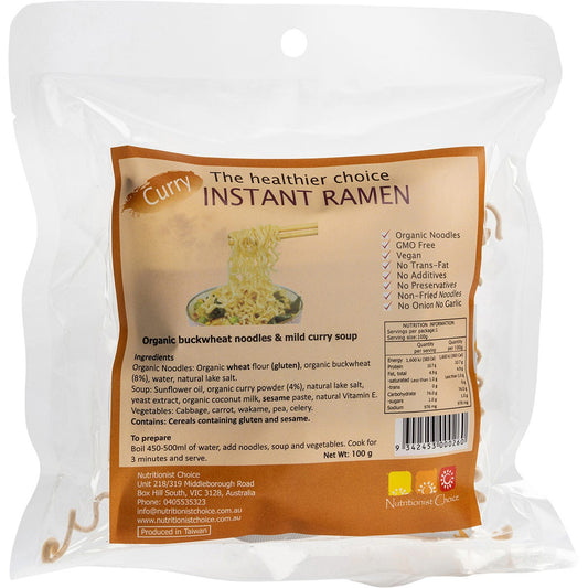 Nutritionist Choice Instant Buckwheat Ramen Mild Curry 100g