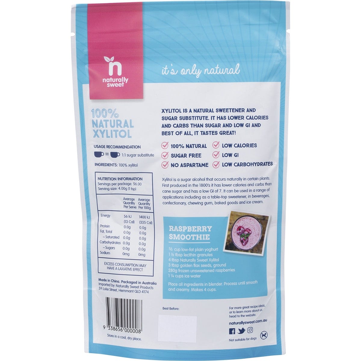 Naturally Sweet Xylitol 225g