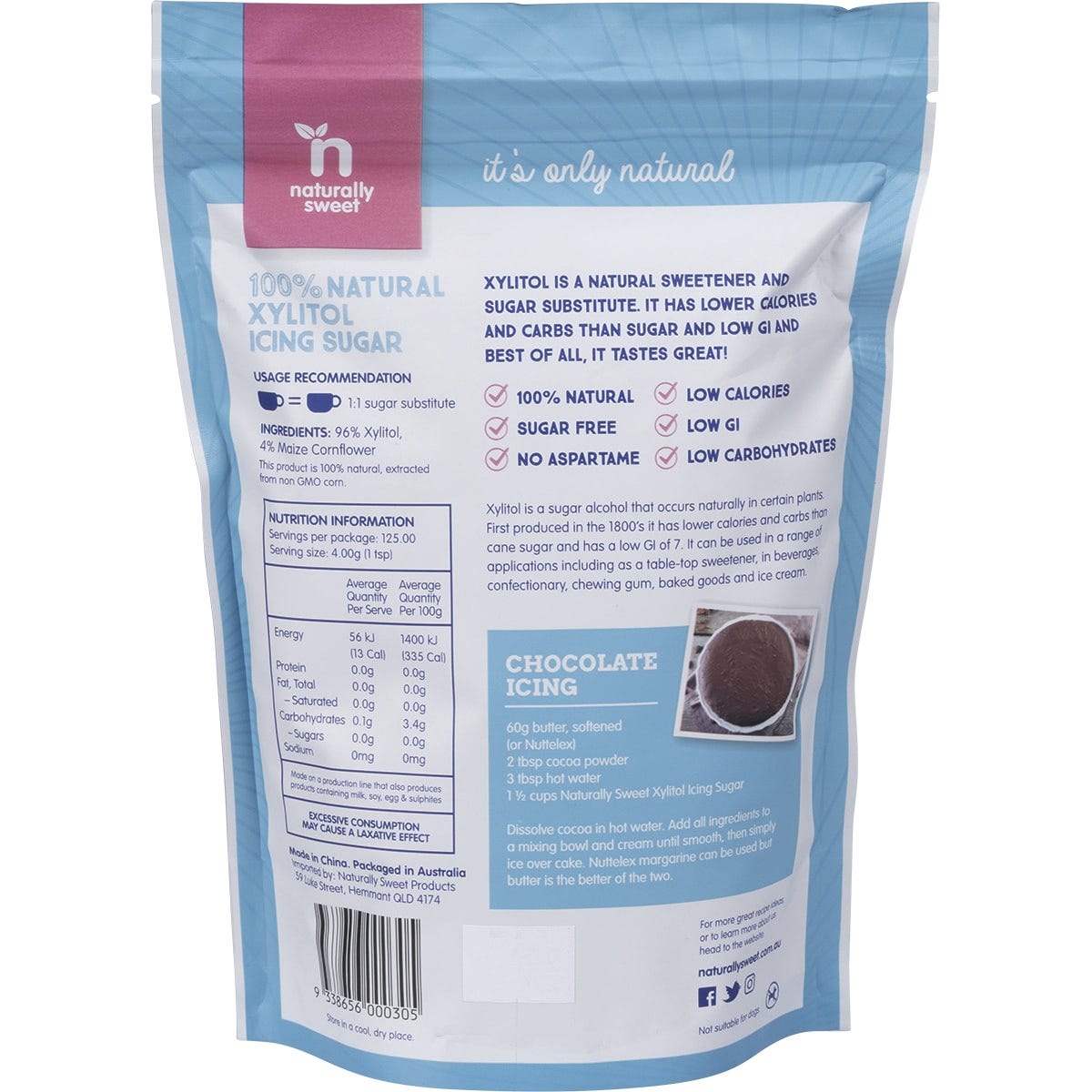 Naturally Sweet Xylitol Icing Sugar 500g