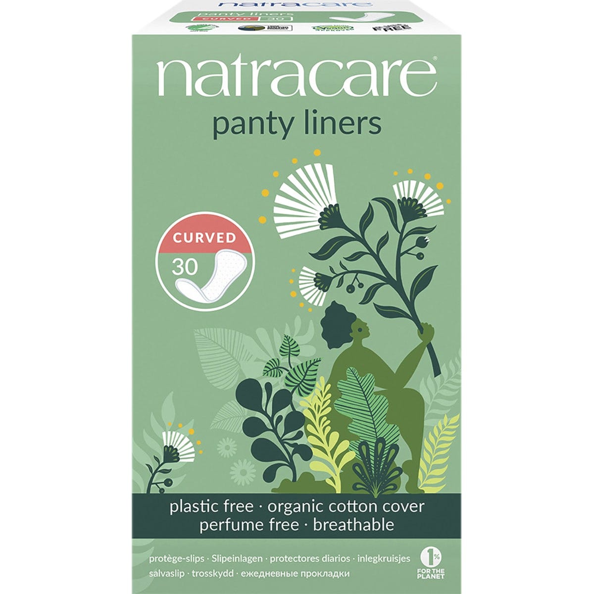 Natracare Panty Liners Curved 30pk