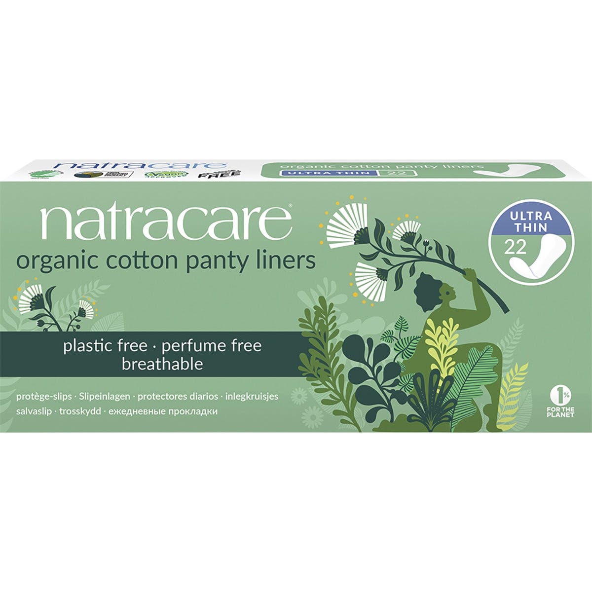 Natracare Panty Liners Ultra Thin 22pk