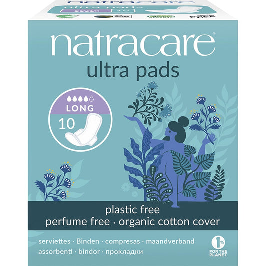 Natracare Ultra Pads Long (Wings) 10pk