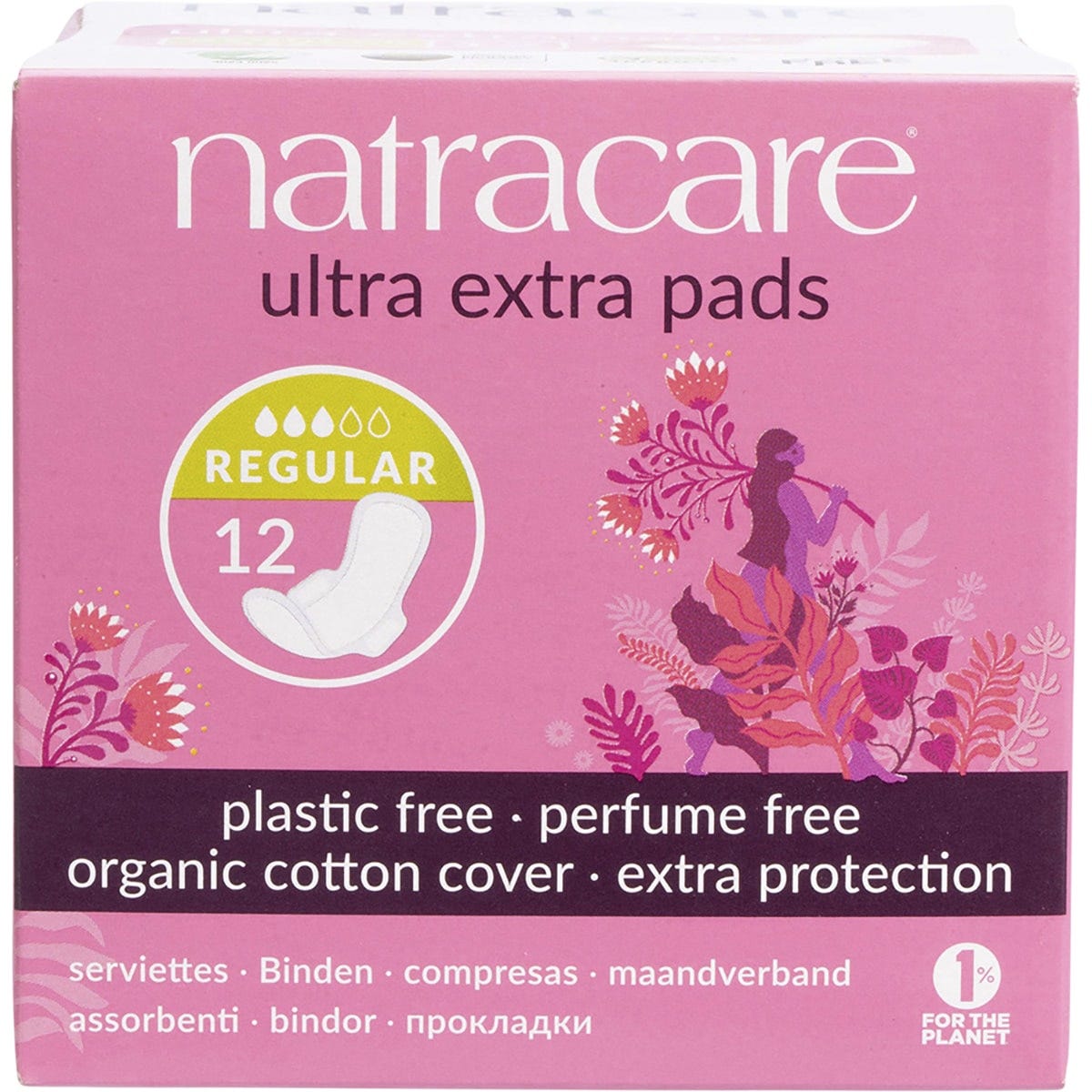 Natracare Ultra Extra Pads Regular (Wings) 12pk