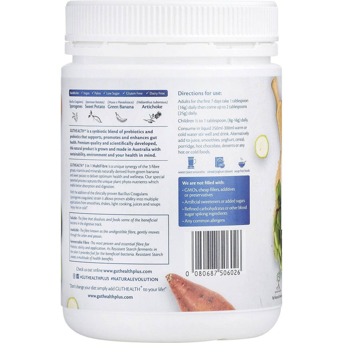 Natural Evolution GH+ Prebiotics + Probiotics 3-in-1 Multifibre 400g