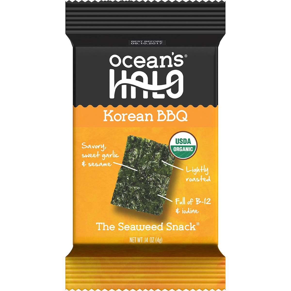 Ocean's Halo Seaweed Snacks Korean BBQ 12x4g