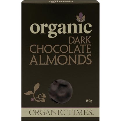 Organic Times Dark Chocolate Almonds 150g