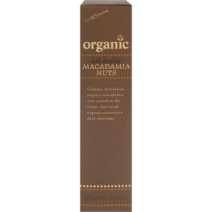 Organic Times Dark Chocolate Macadamia Nuts 150g