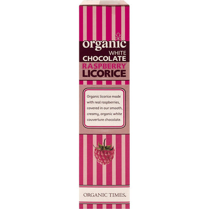 Organic Times White Chocolate Raspberry Licorice 150g