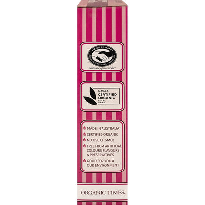 Organic Times White Chocolate Raspberry Licorice 150g