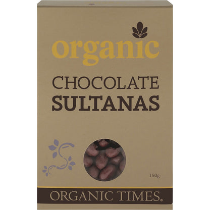 Organic Times Milk Chocolate Sultanas 150g