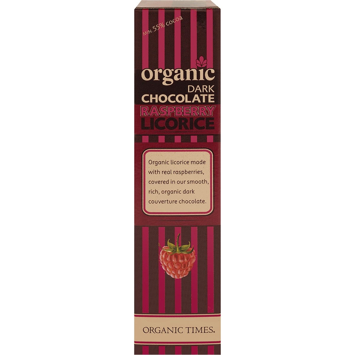 Organic Times Dark Chocolate Raspberry Licorice 150g