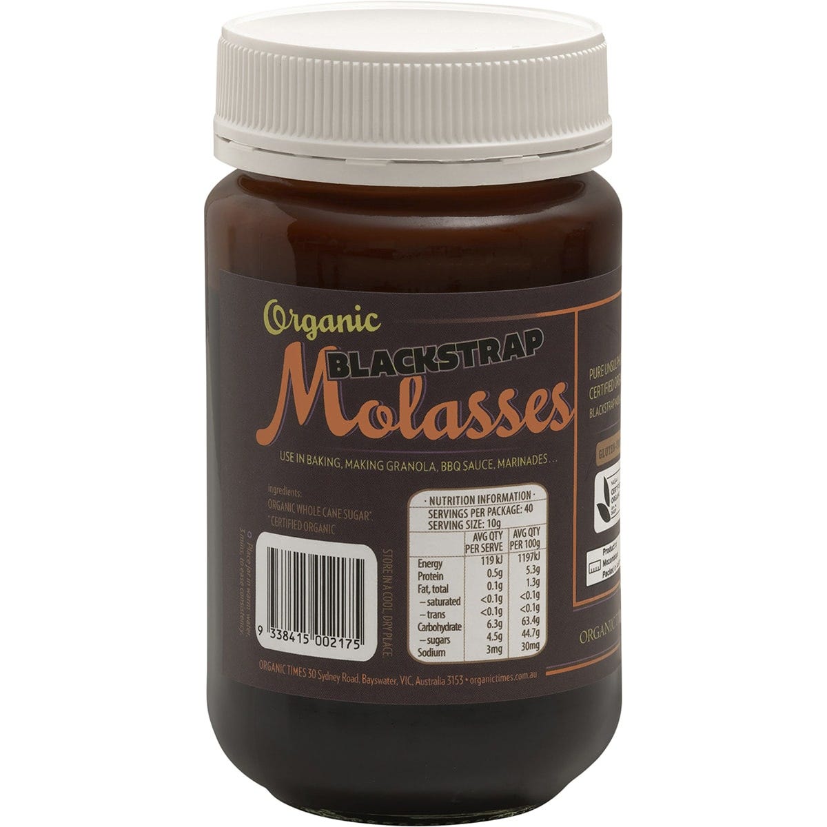 Organic Times Blackstrap Molasses 400g