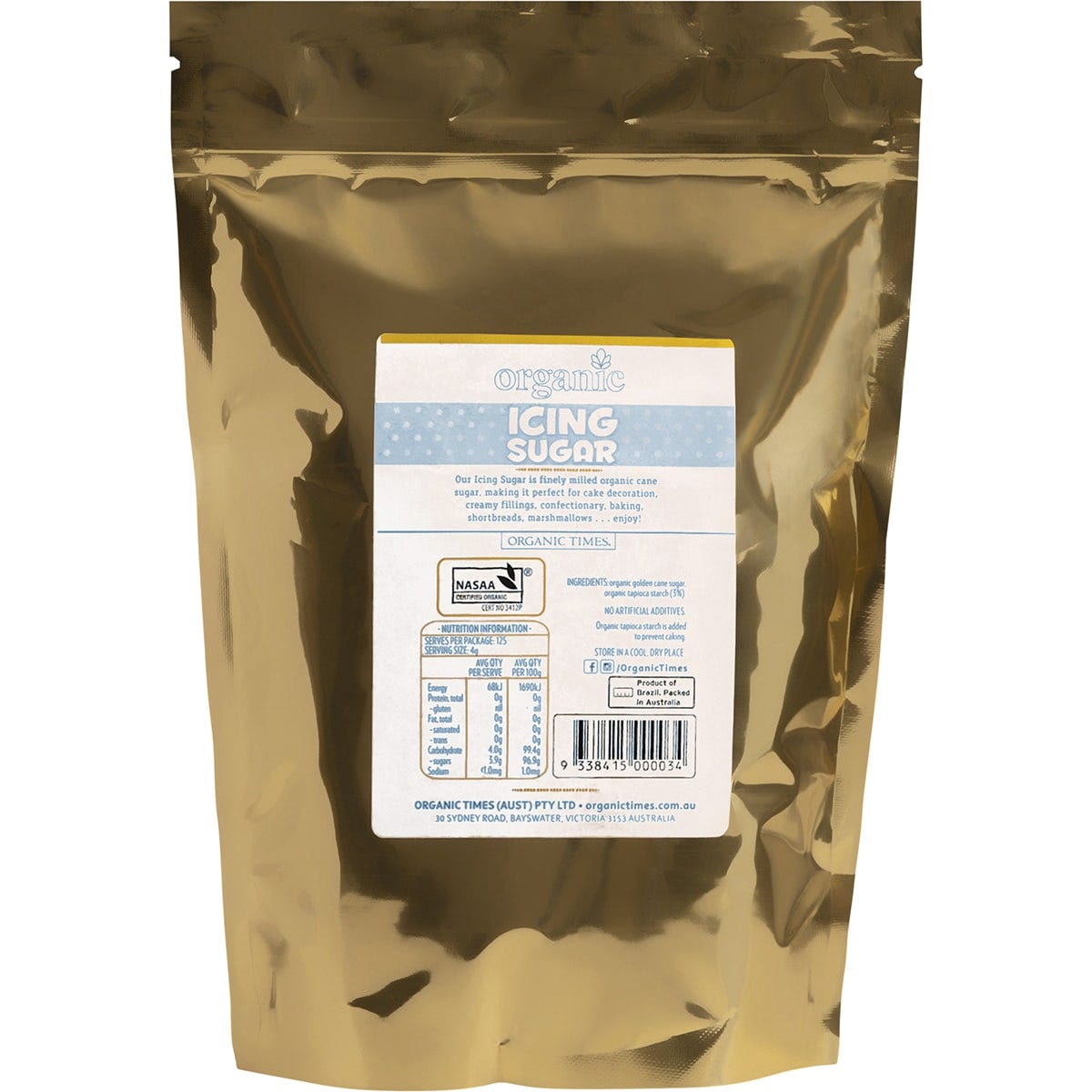 Organic Times Icing Sugar 500g