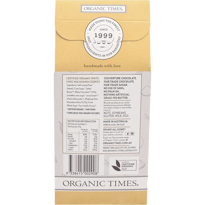 Organic Times Cookies White Choc Macadamia 150g