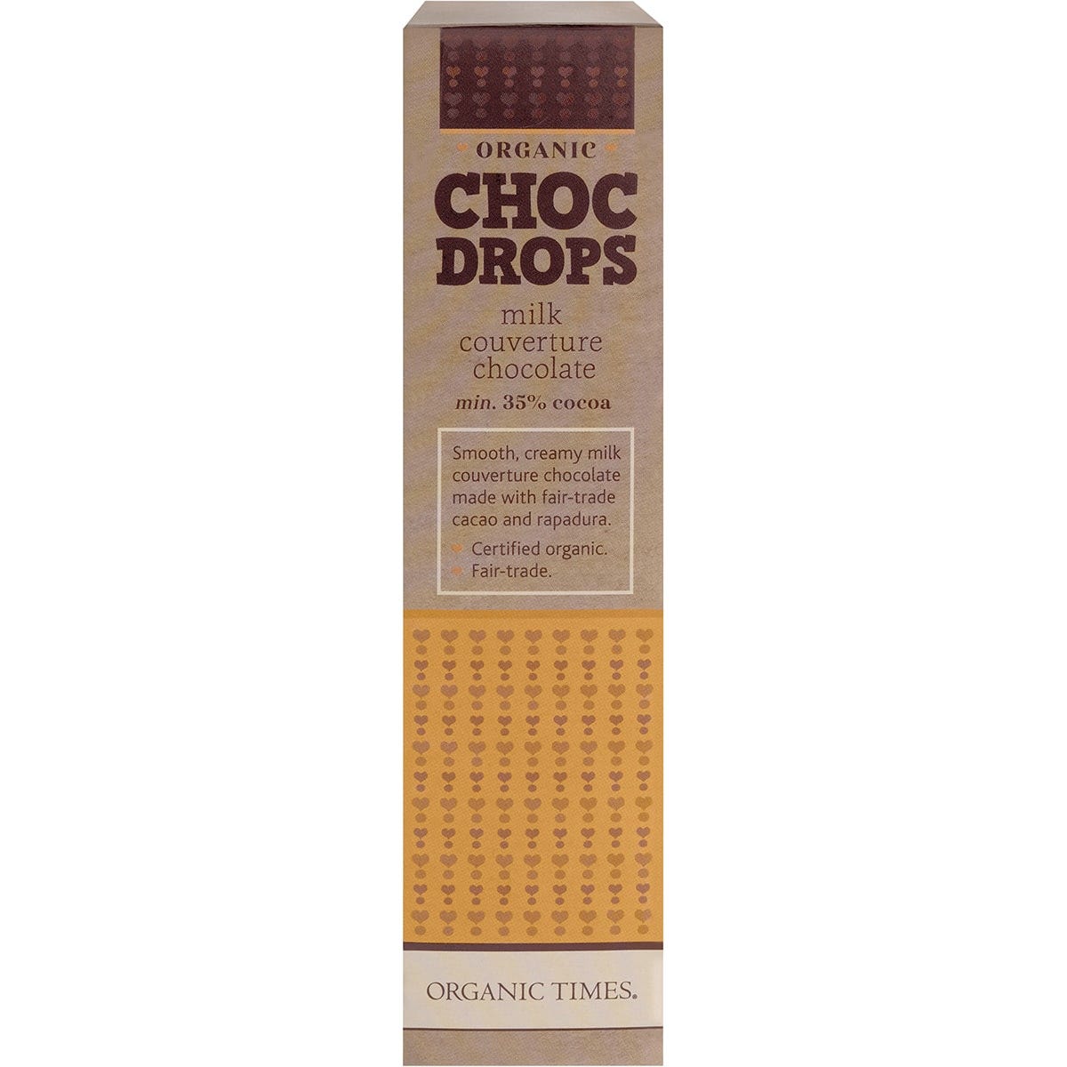 Organic Times Choc Drops Milk Couverture Drops 200g