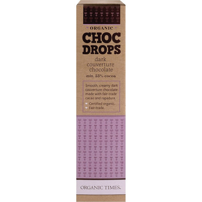 Organic Times Choc Drops Dark Couverture Drops 200g