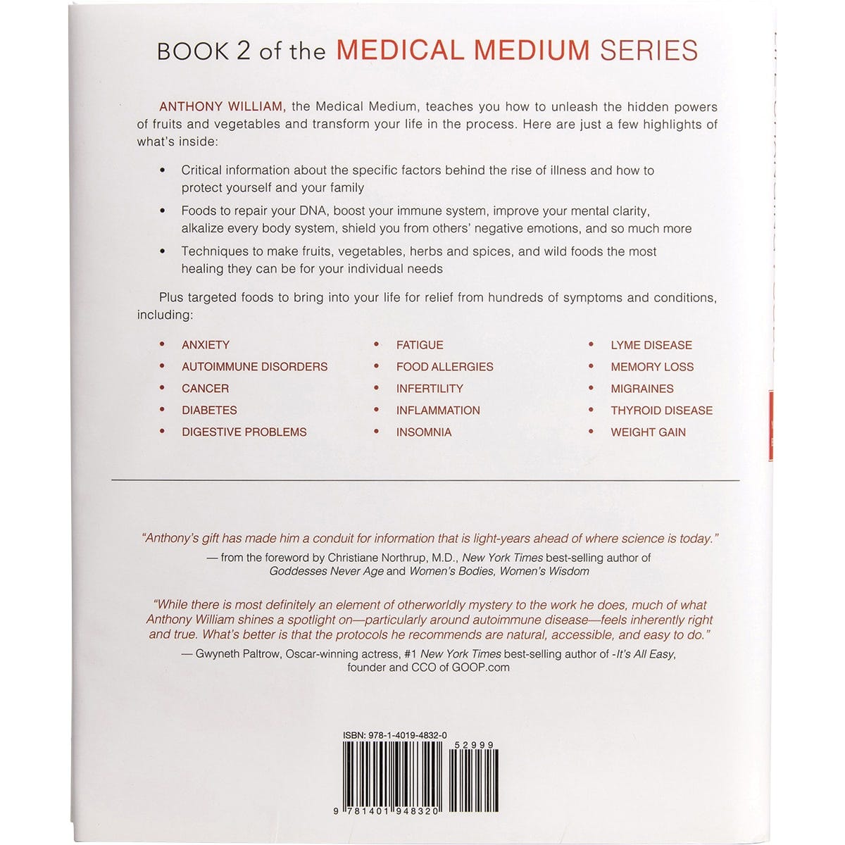 Book Medical Medium Life-Changing Foods By A. William