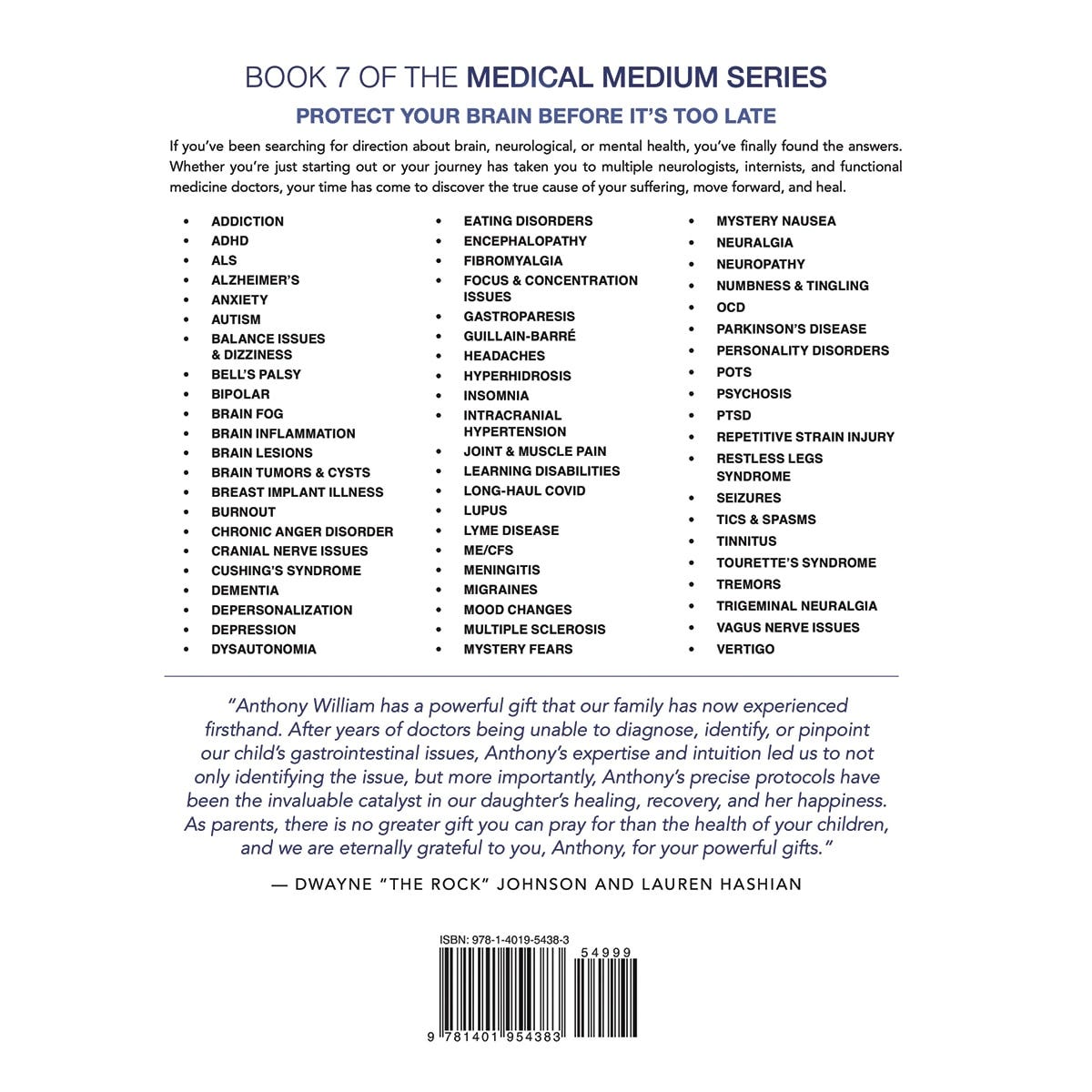 Book Medical Medium Brain Saver by Anthony William