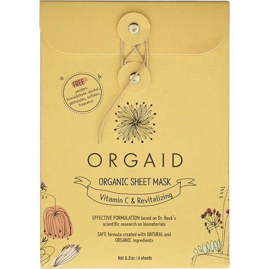 Orgaid Organic Sheet Mask Vitamin C & Revitalizing 4x24ml