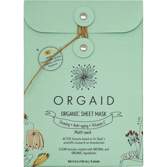 Orgaid Organic Sheet Mask Firming, Anti-Aging + Vitamin C 6x24ml