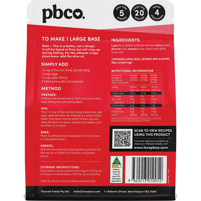 PBco Protein Pizza Base 320g