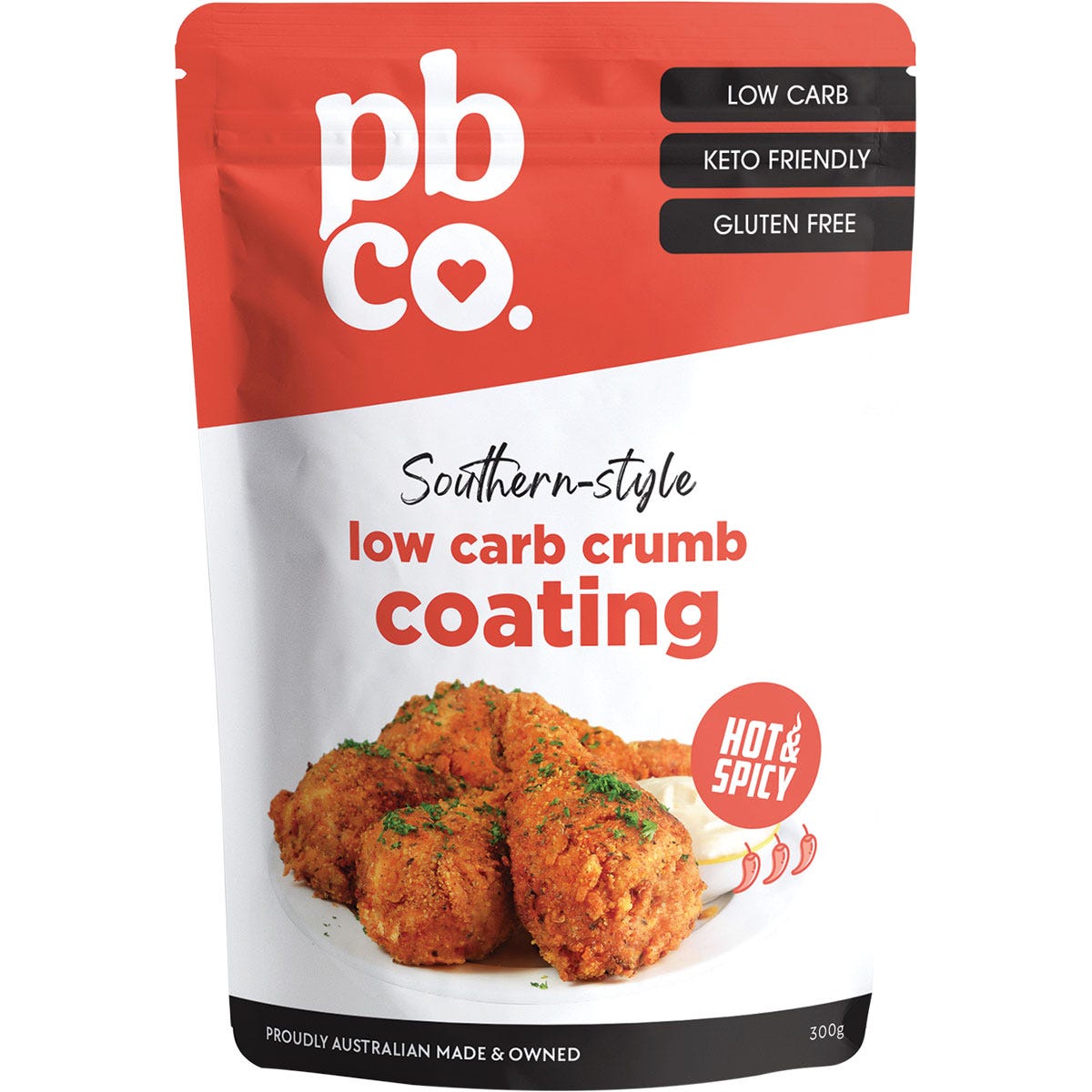 PBco Low Carb Crumb Hot & Spicy 300g