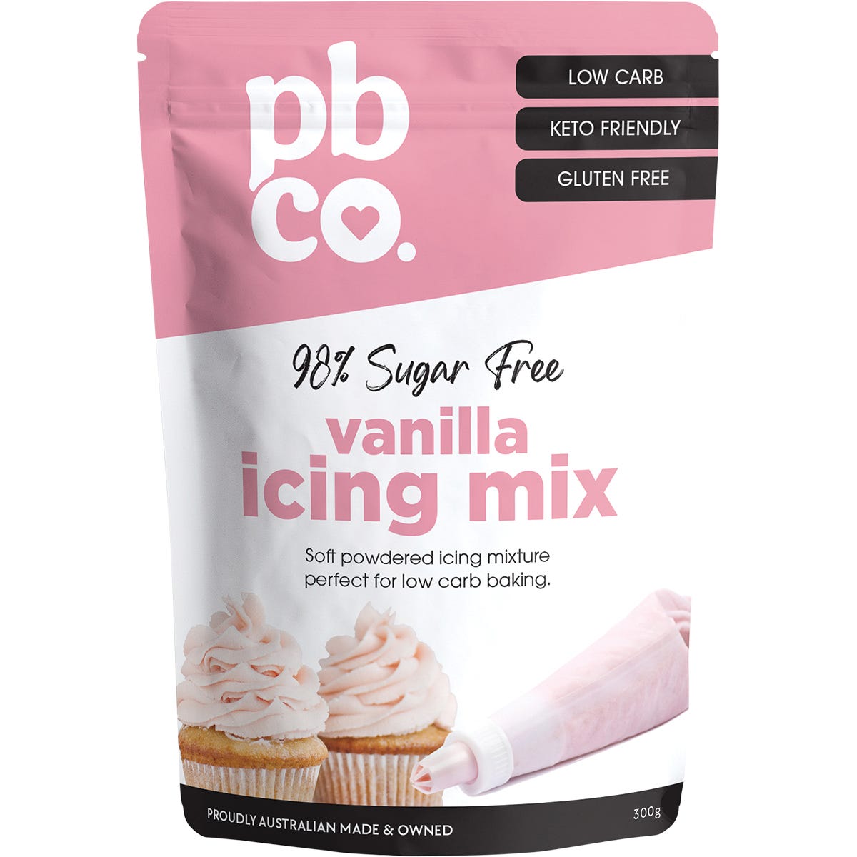 PBco Vanilla Icing Mix 98% Sugar Free 300g