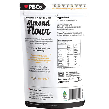 PBco Almond Flour Premium Australian 800g