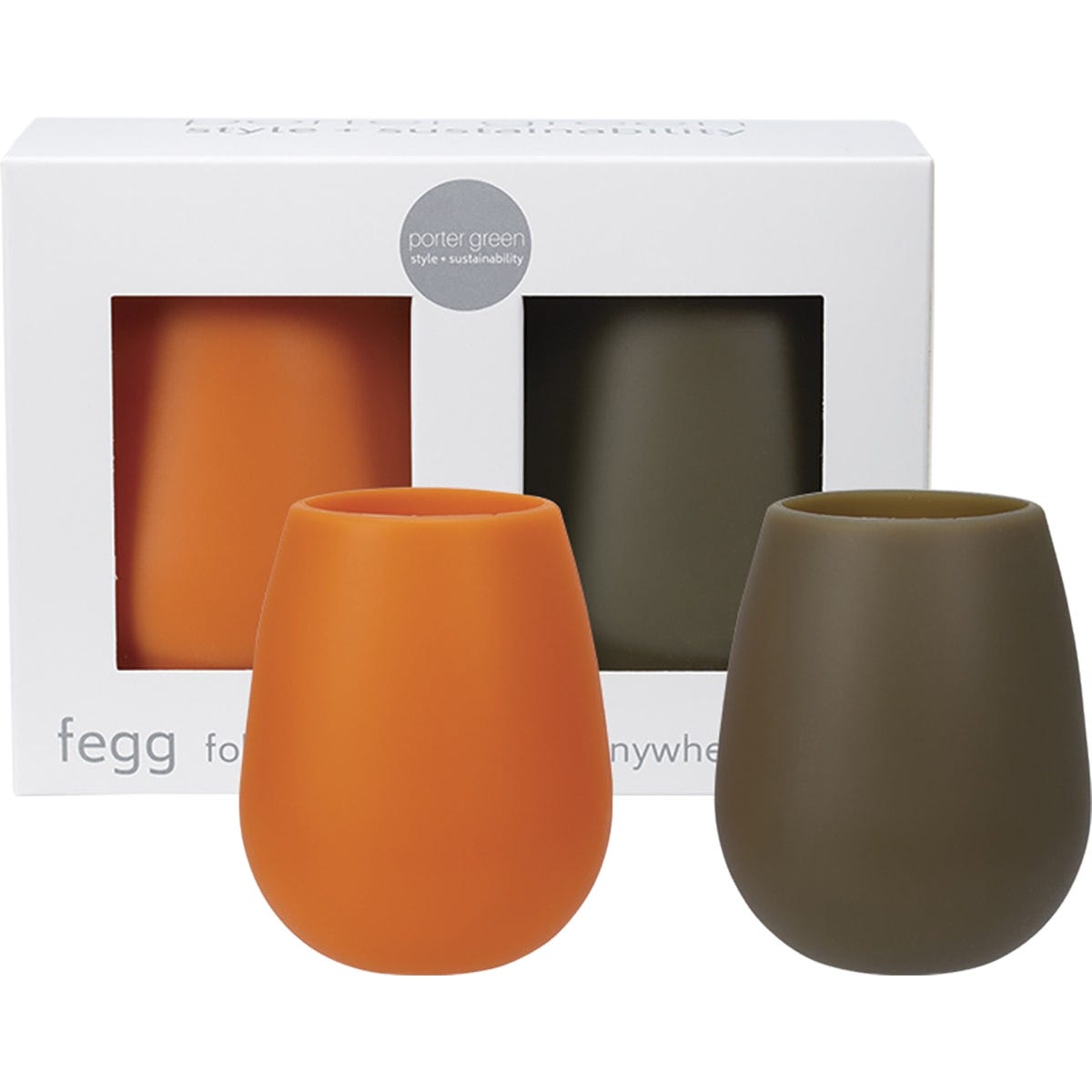 Porter Green Fegg Silicone Tumbler Set Rutherglen 2x350ml