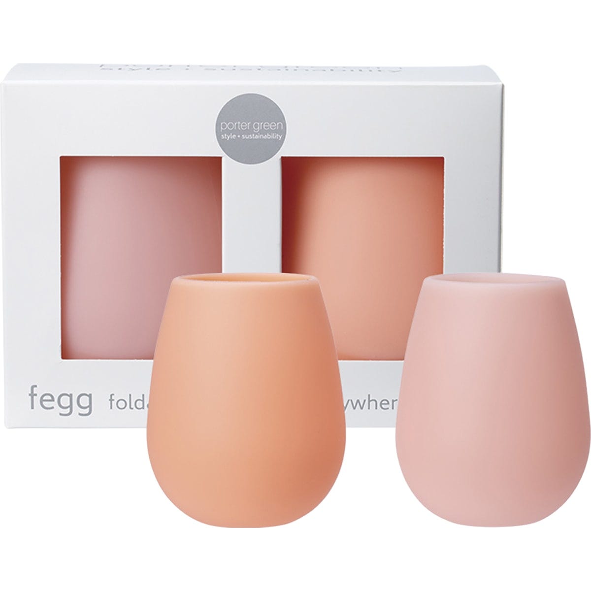 Porter Green Fegg Silicone Tumbler Set Toulouse 2x350ml