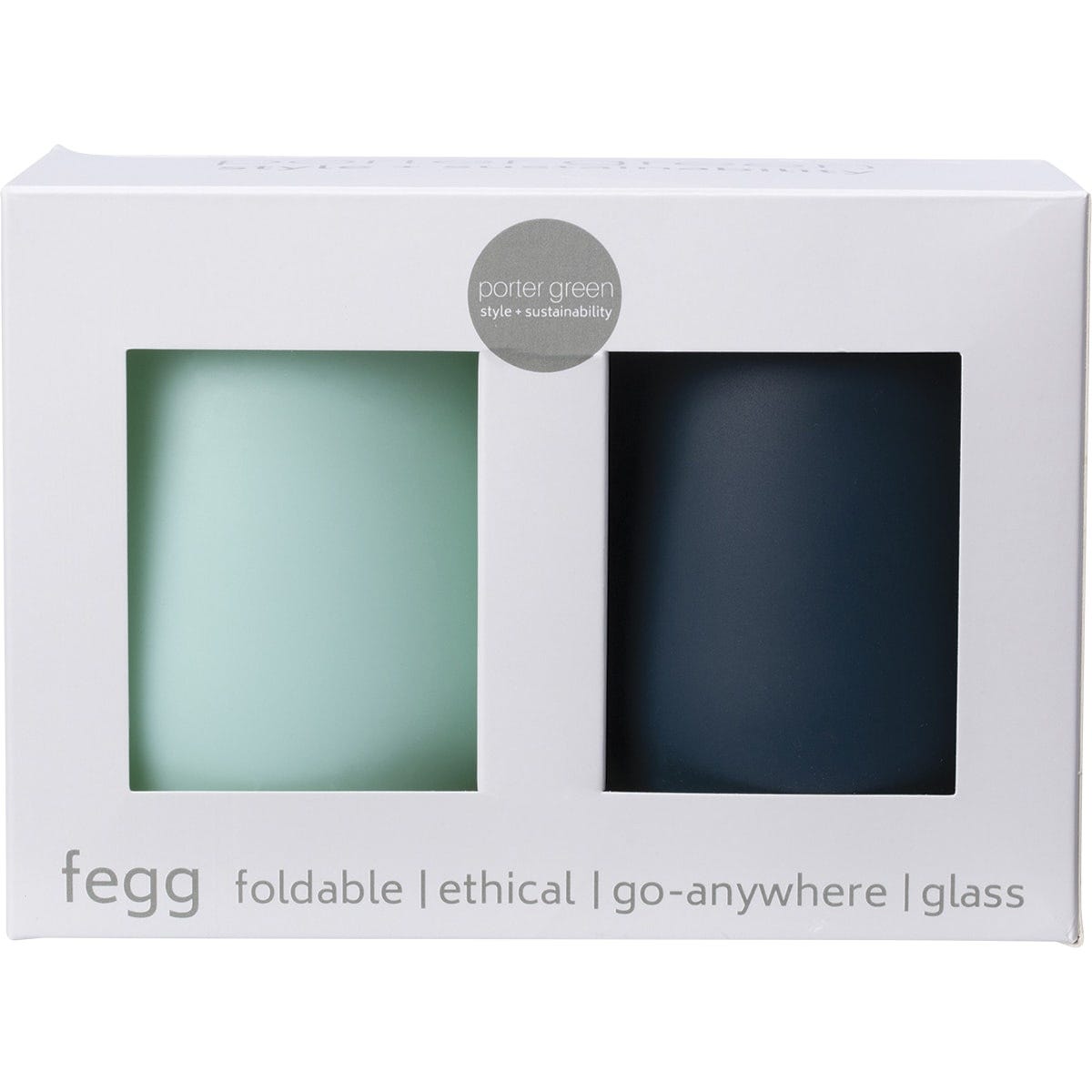 Porter Green Fegg Silicone Tumbler Set Paisley 2x350ml