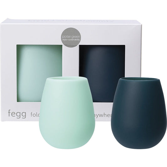 Porter Green Fegg Silicone Tumbler Set Paisley 2x350ml