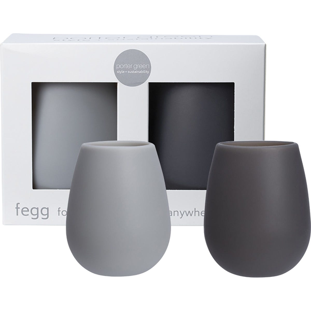 Porter Green Fegg Silicone Tumbler Set Glasgow 2x350ml