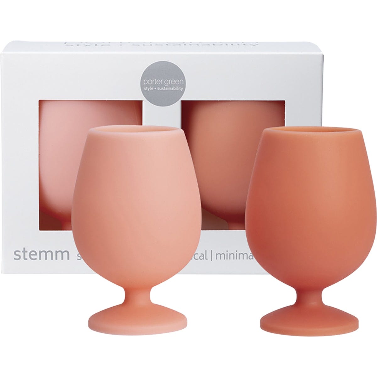 Porter Green Stemm Silicone Wine Glass Set Chittagong 2x250ml