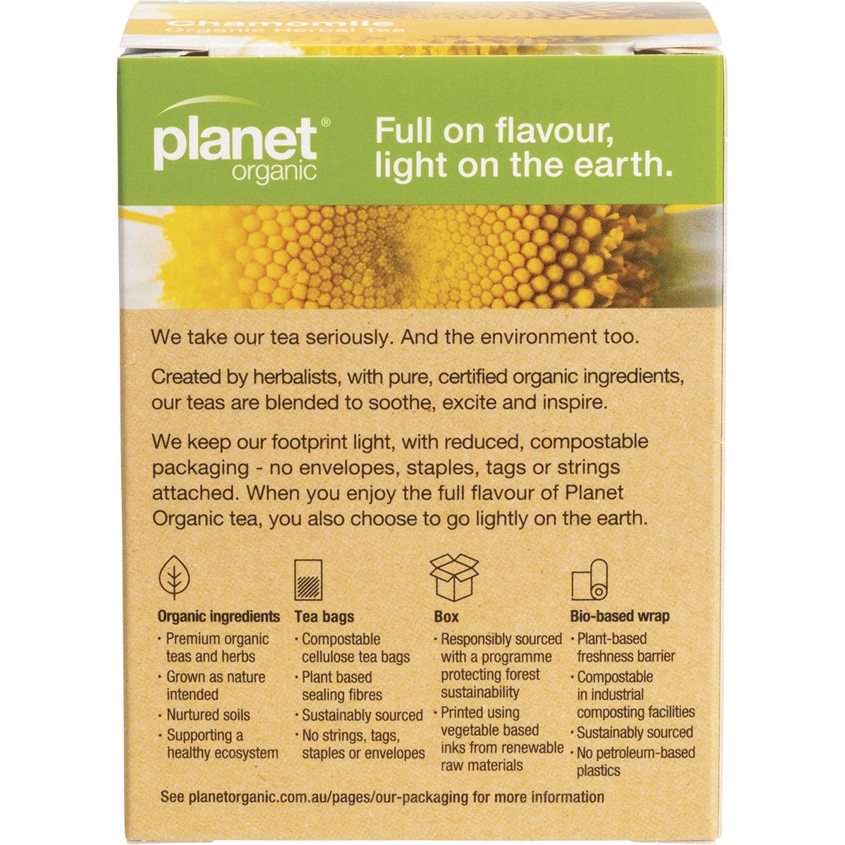 Planet Organic Herbal Tea Bags Chamomile 25pk