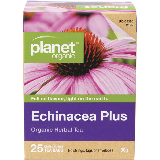 Planet Organic Herbal Tea Bags Echinacea Plus 25pk