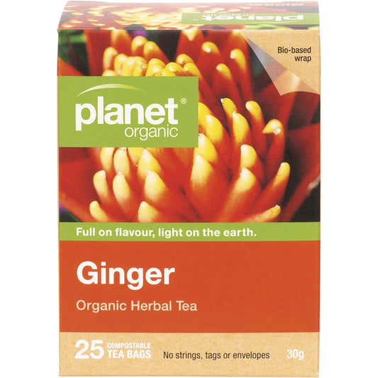 Planet Organic Herbal Tea Bags Ginger 25pk