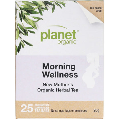 Planet Organic Herbal Tea Bags New Mother's Morning Wellness 25pk