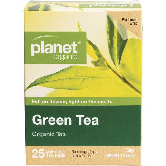 Planet Organic Herbal Tea Bags Green Tea 25pk