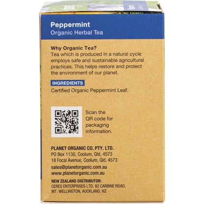 Planet Organic Herbal Tea Bags Peppermint 25pk