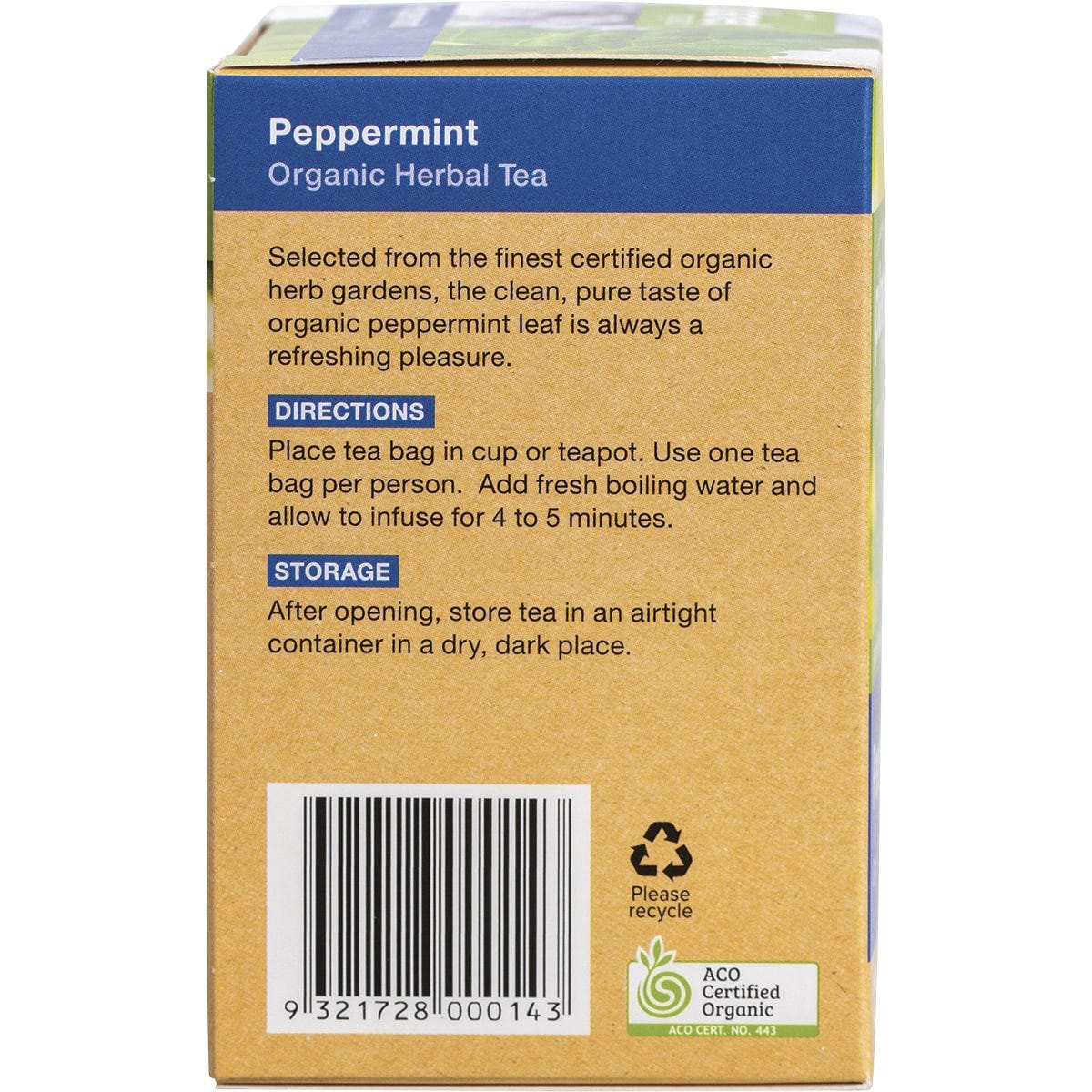 Planet Organic Herbal Tea Bags Peppermint 25pk