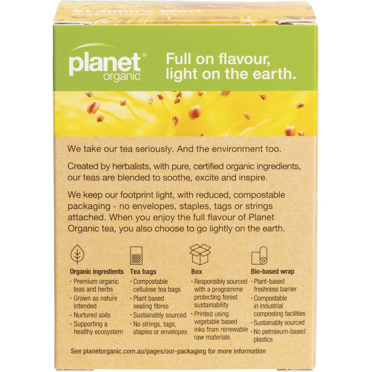 Planet Organic Herbal Tea Bags St John's Wort 25pk