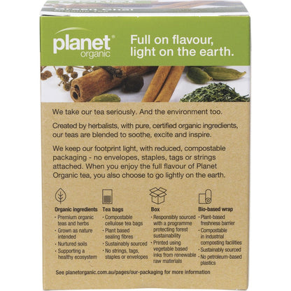 Planet Organic Herbal Tea Bags Green Chai 25pk