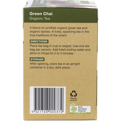 Planet Organic Herbal Tea Bags Green Chai 25pk