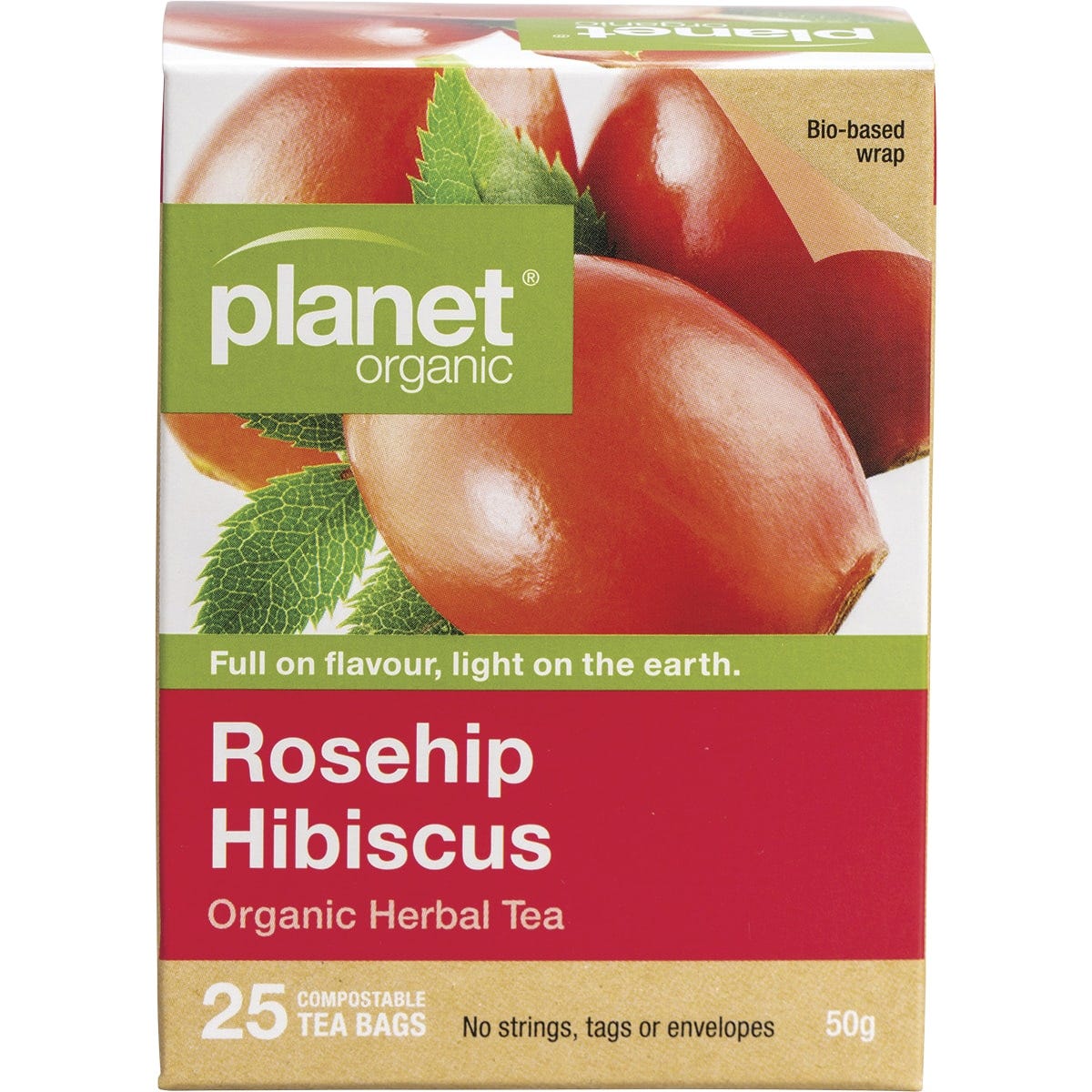 Planet Organic Herbal Tea Bags Rosehip & Hibiscus 25pk