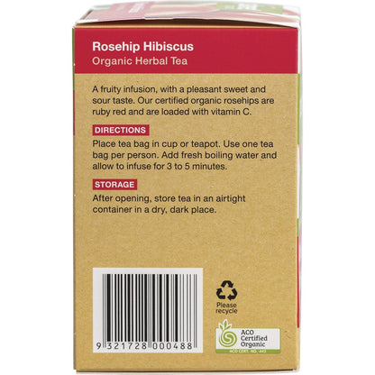 Planet Organic Herbal Tea Bags Rosehip & Hibiscus 25pk