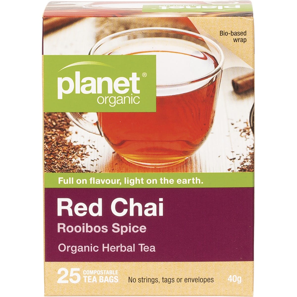 Planet Organic Herbal Tea Bags Red Chai 25pk